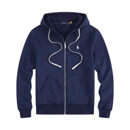 thumbnail for Autumn and Winter Export Men&#039;s Clothing Paul Polo Sweatshirt Embroidered Pony Logo Fleece-Lined Cardigan Zipper Hooded Jacket Top for Men