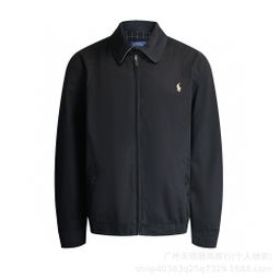 thumbnail for 25 cross-border high version RL pony embroidery classic temperament old cadre zipper jacket men's and women's models can scan the code