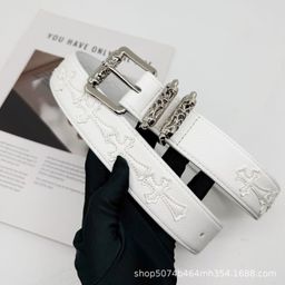 thumbnail for CH Cross Colored Crow Belt Classic Belt Men's and Women's Jeans Belt Vintage Fashion Belt Trendy Trouser Belt