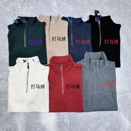 thumbnail for 26 years of spring and autumn, men's and women's semi-turtleneck zipper sweatshirts, polo polo shirts, couples, student embroidered turtleneck cardigans