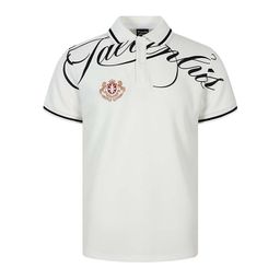 thumbnail for 2026 Summer New American Trendy Brand Letter Print Embroidered Short-Sleeve Polo Men's Loose Top