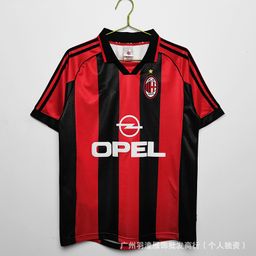 thumbnail for 0607Ac Milan Jersey 9899Ac Home and Away No. 22 Kaka Acmilanjersey Classic Retro