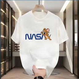 thumbnail for Summer 2025 American Style Hot Short-sleeved T-shirt Men's and Women's Top Instagram Popular Brand Street Loose Round Neck All-match