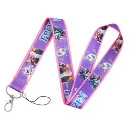 thumbnail for Anime cartoon Frozen versatile phone strap, long ID badge badge, camera strap, meal card lanyard