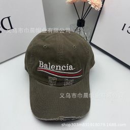 thumbnail for High quality frayed washed embroidered Paris letter cap male and female Internet celebrity fashion casual sunshade baseball cap