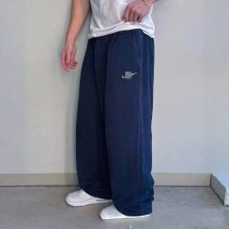 thumbnail for Couple wide-leg casual sweatpants embroidered hooks, soft, skin-friendly, warm fabric, height-enhancing and slimming, embroidered with fleece