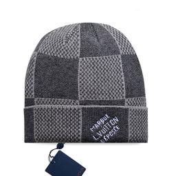 thumbnail for Classic correct letter leather label knitted hat unisex beanie for autumn and winter fashion brand cross-border hot selling cold hat