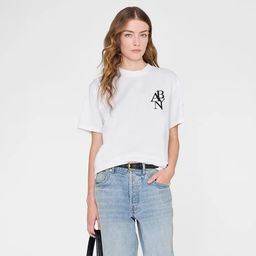 thumbnail for 26 Pre-Spring New North American Niche AB Letter Print Crew Neck Cotton White Loose Women's Short Sleeve T-Shirt