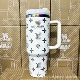 thumbnail for Cross-Border Exclusive Christmas Car-Mounted Large-Capacity 1.2L Straw Handle Cup with 304 Stainless Steel Liner, American-Style Insulated Cup