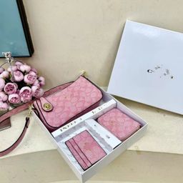 thumbnail for Cross-border women's bags 2025 new European and American fashion versatile bags letter armpit bag coin purse three-piece trend