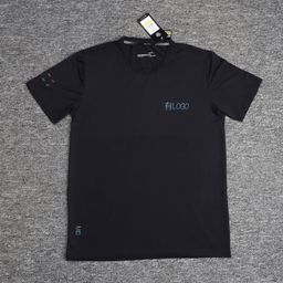 thumbnail for Summer European and American sports quick-drying clothes short-sleeved t-shirt men's summer loose fitness elastic round neck large size casual top