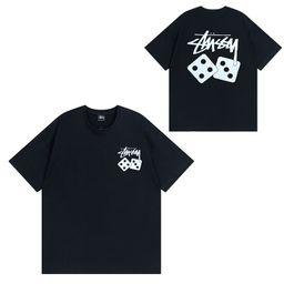 thumbnail for A daifa trendy brand short-sleeved T-shirt dice black eight ice cream basic American couple outfit summer