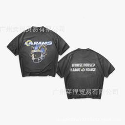 thumbnail for REPRESENT ICON American Skull Distressed Vintage Doberman Pinscher Print High Street Shark Short Sleeve Men's T-Shirt
