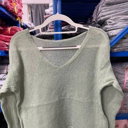 thumbnail for 韩国chic夏季法式复古慵懒风宽松长袖镂空薄款针织防晒罩衫上衣女