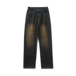 thumbnail for Tie-Dye Black Jeans for Men for All Seasons 2025 New American High Street Straight Handsome Loose Wide-Leg Pants Trendy