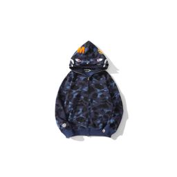 thumbnail for 25 Popular Cross-Border Export Wholesale Trendy Brand Bape Shark Mouth Spring & Fall Couple Style Double Hooded Zipper Sweatshirt
