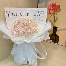 thumbnail for Non-Withering Rose Bouquet, Handmade DIY Material Kit, Self-Made Artificial Flower Bouquet, Gift for Girlfriend, 520 Holiday Gift