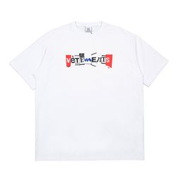thumbnail for Correct version VTM Witte Moe letter print men's and women's loose casual crew neck short sleeve T-shirt high street fashion brand cotton Tee