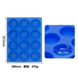 thumbnail for silicone soap mold 12 grid round ice cream handmade diy baking tray soap tray cake silicone mold wholesale