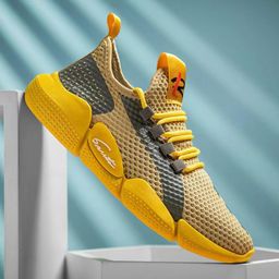 thumbnail for Nueva zapatilla de deporte casual de estilo coreano deportes volando zapatos de correr tejidos cómodos zapatos de hombre casuales antideslizantes de moda zapatos de hombre a juego