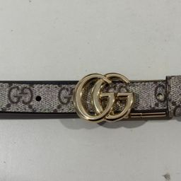 thumbnail for G factory wholesale dropshipping belt simple and versatile old printed leather retro light luxury belt trouser belt 2.0cm