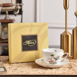 thumbnail for Heren Hyland Aponi Downton Coffee Single Cup Saucer Indian Flower Black Tea Cup Afternoon Tea Set Gift Box