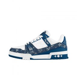 thumbnail for Putian Foreign Trade Pure Original Version Lv-Style Denim Chunky Sneakers with Luxurious Prints, Couple's Style, Comfortable and Versatile Casual Sneakers