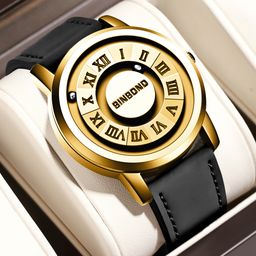thumbnail for Bin Bang United States brand black technology watch men's new concept personality creative men's magnetic levitation waterproof men's watch