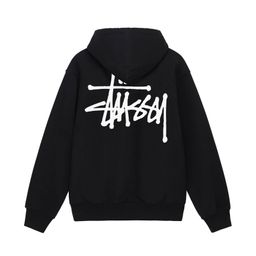 thumbnail for Stusy Stussy Terry Hooded Sweatshirt Men's High-Quality Pullover Sweatshirt Couple's Hoodie 700g Heavy Cotton