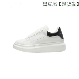 thumbnail for High Version McQueen Thick Bottom White Shoes Women's 2025 New All-match Genuine Leather Height-increasing Couple's Casual Sneakers Women's Shoes