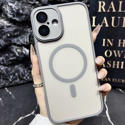 thumbnail for Capa magnética para iPhone 17 Pro Max, 15 semi-transparente, 14 Pro fosca, 13 de alta qualidade, 12 Pro com furos finos, 11.