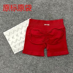 thumbnail for DFYNE Full Color Original Label Amazon Explosions Three Waist Sports Running Fitness High Waist Hip Yoga Shorts