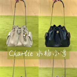 thumbnail for Tb Factory Direct Sales Cross-Border New Model Charlie Drawstring Bucket Bag Commuter Shoulder Bag Large Capacity Charlie Bag
