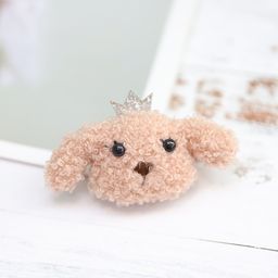 thumbnail for Korean Korean version of children's hair accessories wholesale teddy plush puppy girl hairpins baby hair tag hair rubber bands