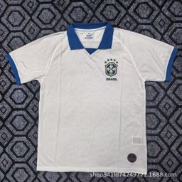 thumbnail for Camisa de Futebol da Copa do Mundo 2022 Brasil, Camisa Co-branded Itália, 125º Aniversário, Camisa de Manga Curta