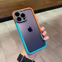 thumbnail for Capa de silicone sem suporte para Apple 17 Promax com moldura de cor contrastante, capa protetora anti-queda para iPhone 16, 15