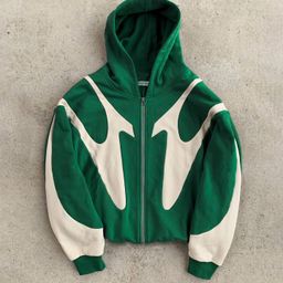 thumbnail for Spot 2025 Europe and the United States Cross-border Autumn and Winter Street Stitching Printed Hoodie Y2K Harajuku Style Jacket Sweatshirt Wholesale