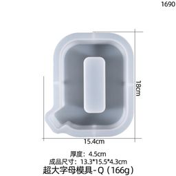 thumbnail for Yu Meiren DIY Cristal epoxi molde 26 Carta Grande decoración de la tabla silicona en stock al por mayor