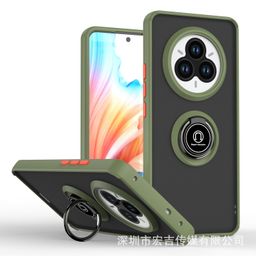 thumbnail for Qiyin Generation 1 Compatible Oppo Realme14 Ring Stand Phone Case Color-Block C71 Car Magnetic Protective Cover