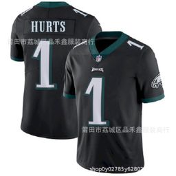 thumbnail for Eagles team HURTS #1 new rugby BROWN #11 embroidered jersey