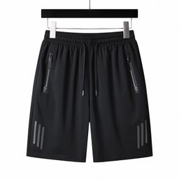 thumbnail for Shorts Men's Summer Sports Beach Pants Loose Casual Basketball Pants Breathable Ice-Feel Quick-Drying Five-Point Ice Silk Pants