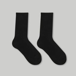 thumbnail for Solid Color Towel Bottom Thickened Socks Autumn and Winter Simple Stockings Black and White Casual Sports Mid-Calf Socks for Men and Women Factory Wholesale