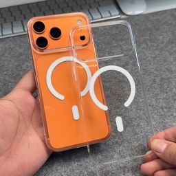 thumbnail for Adequado para capa de celular Apple 17 com sucção magnética, acrílico 16 promax, transparente 15, 13 anti-amarelamento, iphone14 atacado.