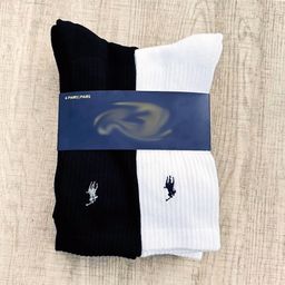thumbnail for Paul Polo Pony High-Top 6-Pair Pack Quick-Drying Polyester-Cotton Socks Casual Sports Towel-Soled Men&#039s Socks Sports Socks
