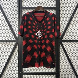 thumbnail for 2526 versão tailandesa da camisa do Flamengo de manga curta em casa e fora de casa uniforme de futebol comemorativo da versão retomística do colete de treinamento pré-jogo