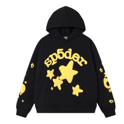 thumbnail for Beautiful Trendy Men's and Women's 555555 Spider Web Foam Printed Hip-Hop Loose fleece-lined Hooded Sweat suit