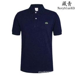 thumbnail for Cross-Border Casual Fish Logo Polo Shirt with Embroidery for Men, Trendy Lapel Short-Sleeve Classic Business French Fish Logo Light Business