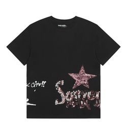 thumbnail for Travis Short Sleeve M Ji Scott Little Yellow Duck Cactus Lightning Rap Tour TS Collaboration Couple Hip Hop T-Shirt