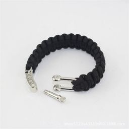 thumbnail for Wholesale a large number of seven-core umbrella rope woven U-shaped steel buckle adjustment survival bracelet outdoor mountaineering camping life-saving bracelet