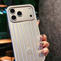 thumbnail for New Aluminum Alloy Apple/Red Suitcase All-Inclusive Mobile Phone Case Suitable for Iphone16/15/14/13 Metal